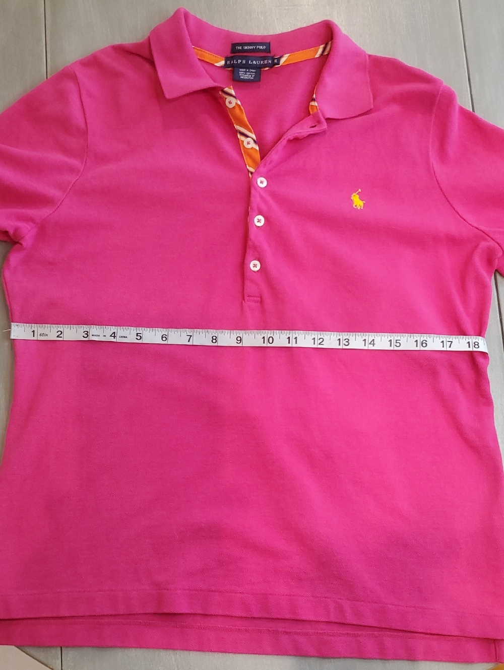 Ralph Lauren Pink Button-Down Polo with Yellow Pony - Picture 5 of 7